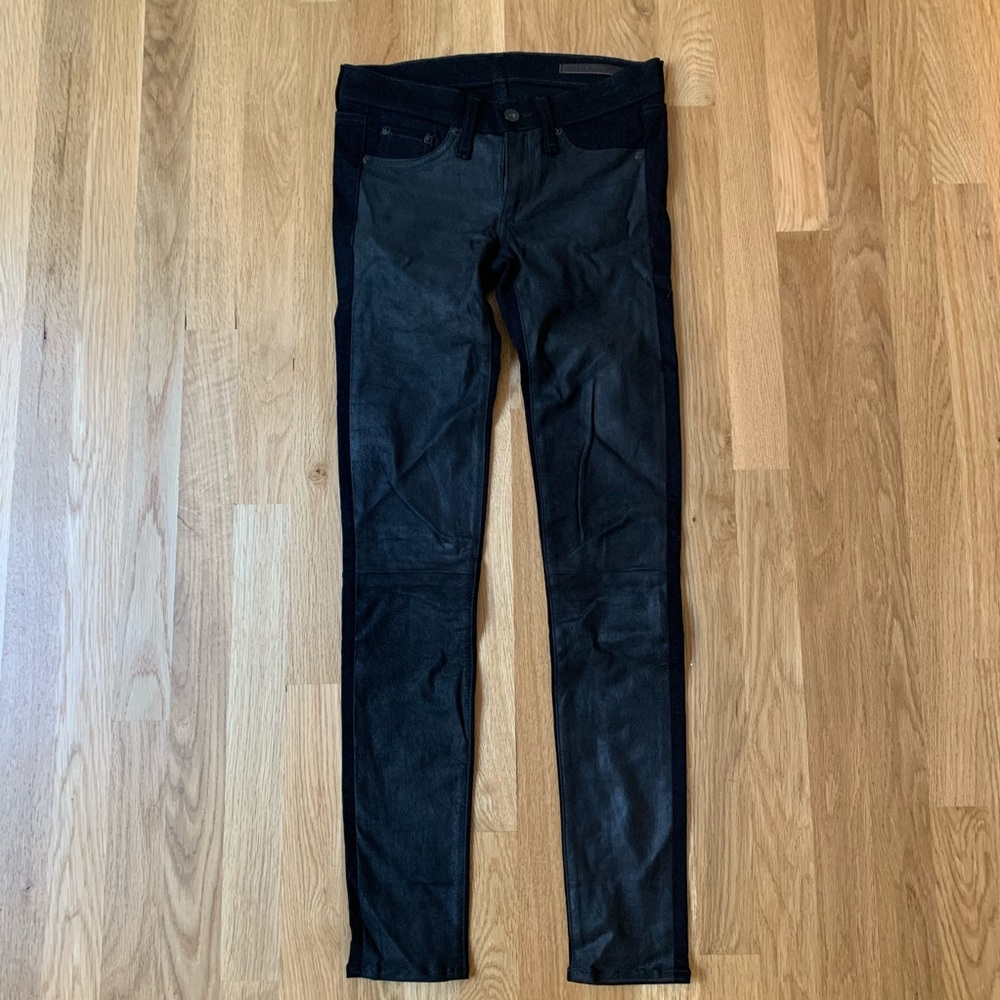 Rag & Bone Leather Panel Jeans